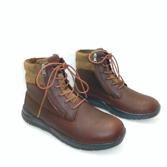 Anodyne brown no 90 trail worker boots leather zip up 12XW main image 8